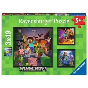 Ravensburger Puzzle Minecraft Biomes 3 x 49 pcs-05621