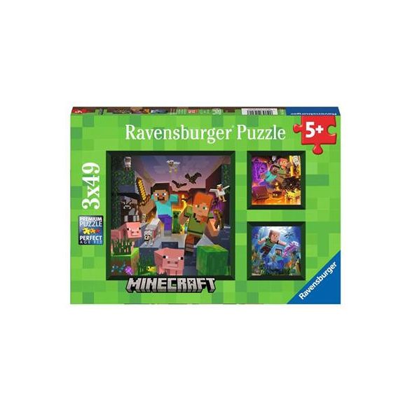 Ravensburger Puzzle Minecraft Biomes 3 x 49 pcs-05621