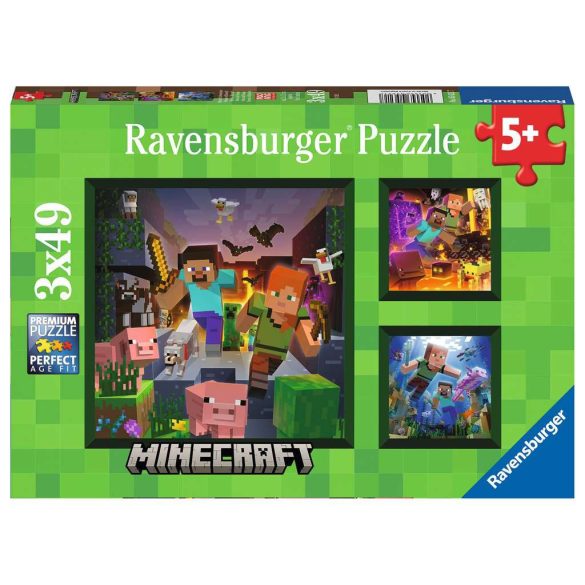 Ravensburger Puzzle Minecraft Biomes 3 x 49 pcs-05621