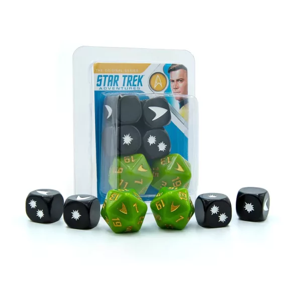 Star Trek Adventures: Kirk's Tunic Dice Blister - angol nyelvű szerepjáték dobókocka-készlet