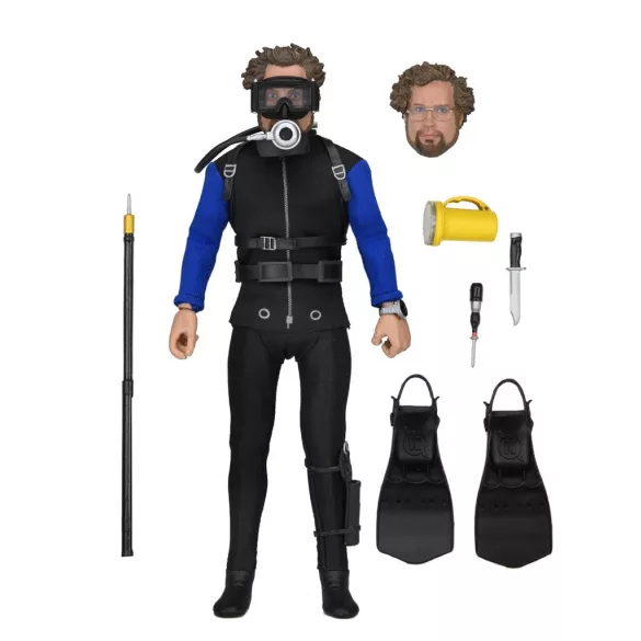 Jaws - 8" Scale Clothed Figure - Hooper (Shark Cage)-NECA03345