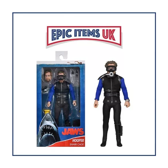 Jaws - 8" Scale Clothed Figure - Hooper (Shark Cage)-NECA03345