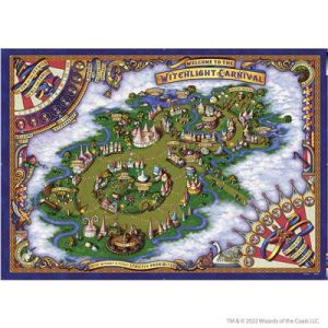 D&D Icons of the Realms: The Domain of Prismeer and The Witchlight Carnival Wall Map-WZK89203