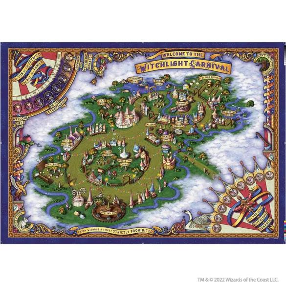D&D Icons of the Realms: The Domain of Prismeer and The Witchlight Carnival Wall Map-89203