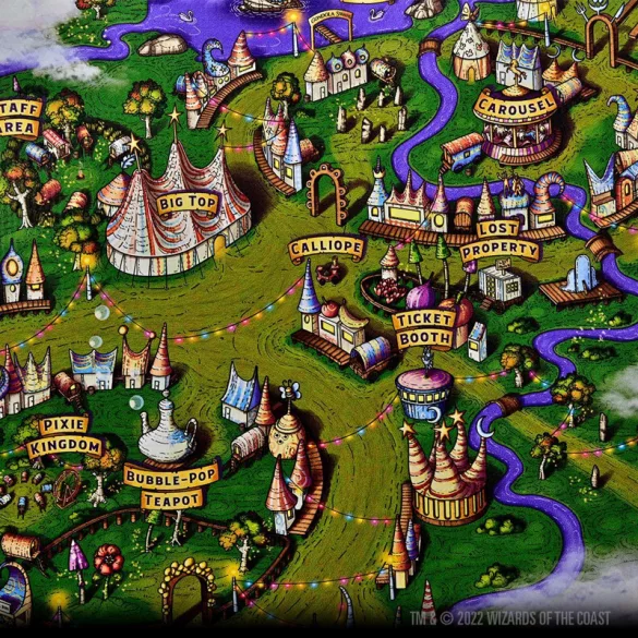 D&D Icons of the Realms: The Domain of Prismeer and The Witchlight Carnival Wall Map-89203
