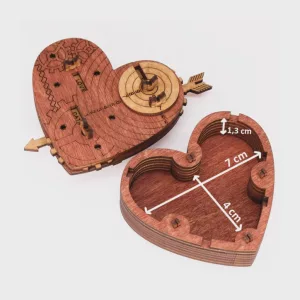 Tin Woodman's Heart mechanikus doboz testreszabható kódzárral