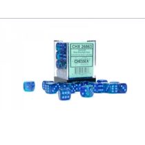 Gemini 12mm d6 Blue-Blue/light blue Luminary Dice Block (36 dice)-26863