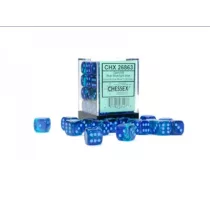 Gemini 12mm d6 Blue-Blue/light blue Luminary Dice Block (36 dice)-26863