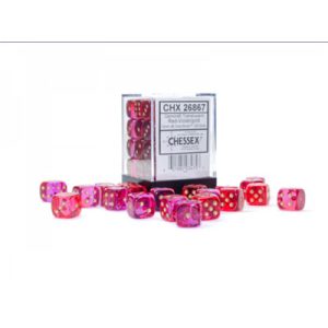 Gemini 12mm d6 Translucent Red-Violet/gold Dice Block (36 dice)-26867