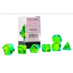 Gemini Polyhedral Translucent Green-Teal/yellow 7-Die Set-26466
