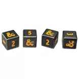 UP - Heavy Metal Realmspace D6 Dice Set for Dungeons & Dragons – 4 db D6 fémkocka
