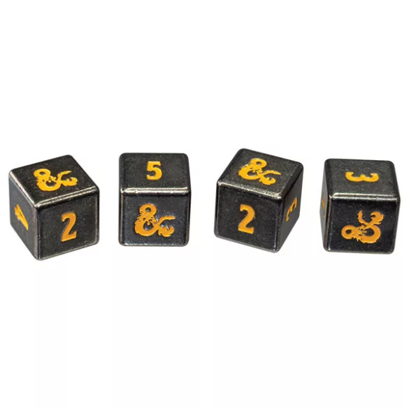 UP - Heavy Metal Realmspace D6 Dice Set for Dungeons & Dragons – 4 db D6 fémkocka