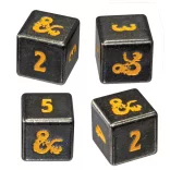 UP - Heavy Metal Realmspace D6 Dice Set for Dungeons & Dragons – 4 db D6 fémkocka