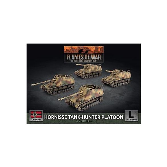 Flames Of War - Hornisse (8.8cm) / Hummel (15cm) Tank-Hunter Platoon (x4 Plastic) - EN-GBX182