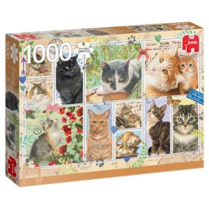 Premium Collection - Francien van Westering, Briefmarken mit Katzen (1000 Teile)-18813