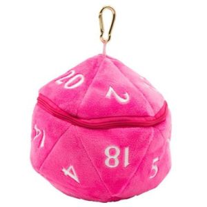 UP - D20 Plush Dice Bag - Hot Pink-16036