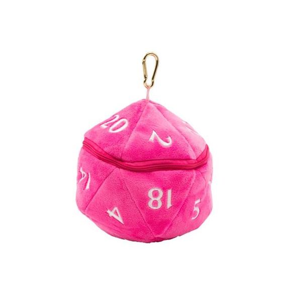UP - D20 Plush Dice Bag - Hot Pink-16036