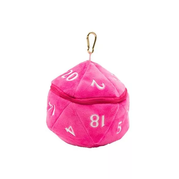 UP - D20 Plush Dice Bag - Hot Pink-16036