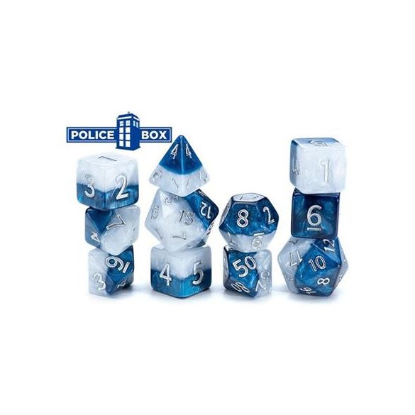 Halfsies Dice - Police Box (7 Dice Set)-GKGH37