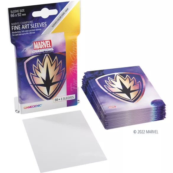 Gamegenic - Marvel Champions FINE ART Sleeves - Guardians of the Galaxy Logo (51 Sleeves)-GGS15022ML