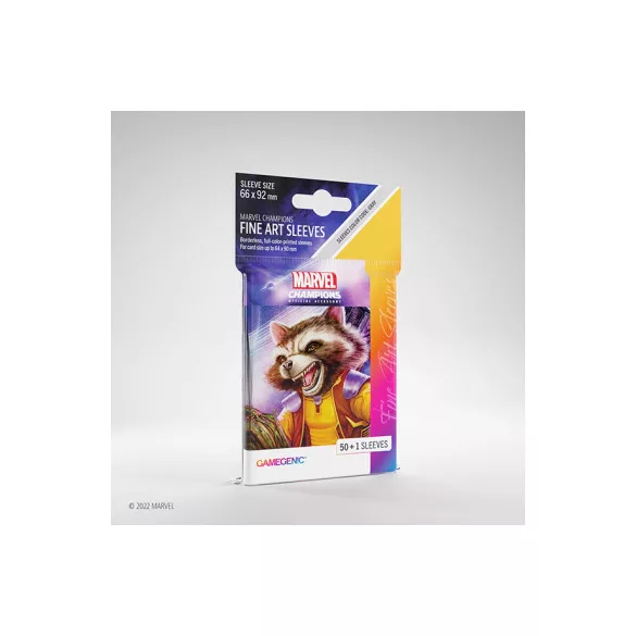 Gamegenic - Marvel Champions FINE ART Sleeves - Rocket Raccoon (51 Sleeves)-GGS15015ML