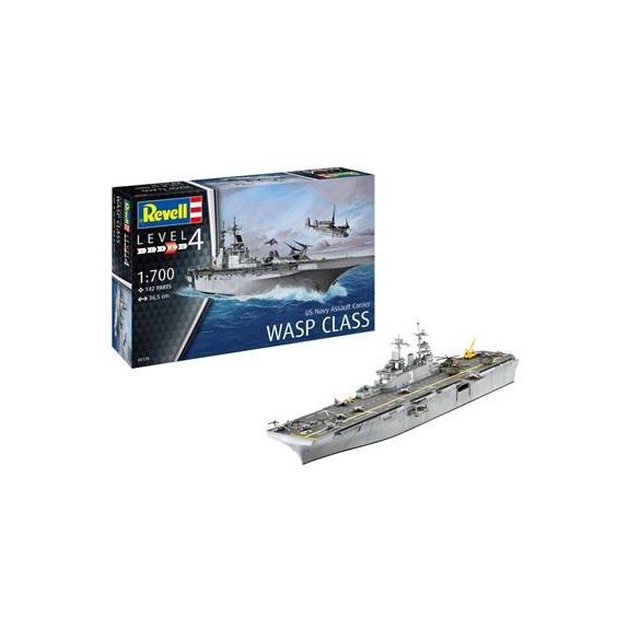 Revell: US Navy Assault Carrier WASP CLASS - 1:700-05178