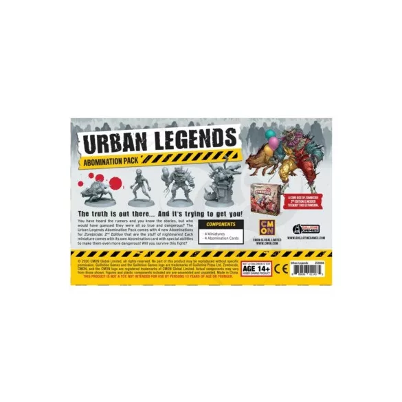 Zombicide: Urban Legends Abominations Pack miniatűra kiegészítő - angol kiadás