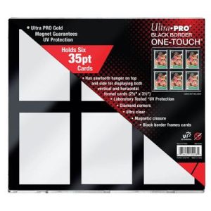 UP - 35PT 6-Card Black Border UV ONE-TOUCH Magnetic Holder-15403