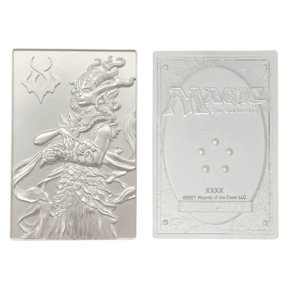 Magic the Gathering Limited Edition .999 Silver Plated Vraska Metal Collectible-HAS-MAG34