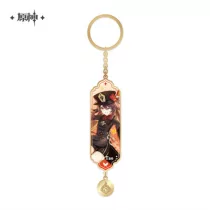Genshin Impact - Character Drawing Card Metal Keychain - Hu Tao-SAK15609
