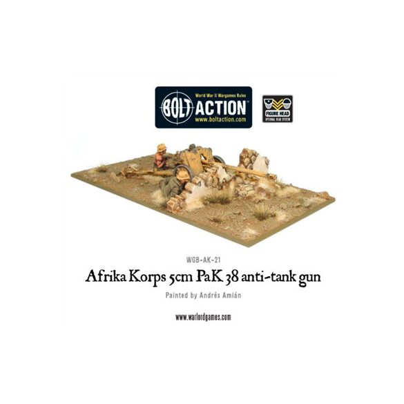 Bolt Action - Afrika Korps 5cm PaK 38 anti-tank gun - EN-WGB-AK-21