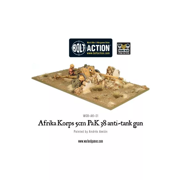 Bolt Action - Afrika Korps 5cm PaK 38 anti-tank gun - EN-WGB-AK-21