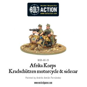 Bolt Action - Afrika Korps Kradschutzen motorcycle and sidecar - EN-WGB-AK-23