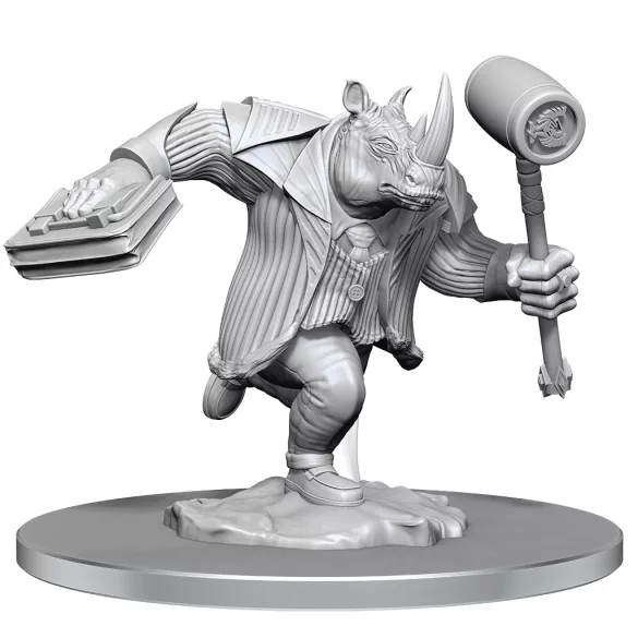 Magic: the Gathering Unpainted Miniatures: Freelance Muscle and Rhox Pummeler-90564