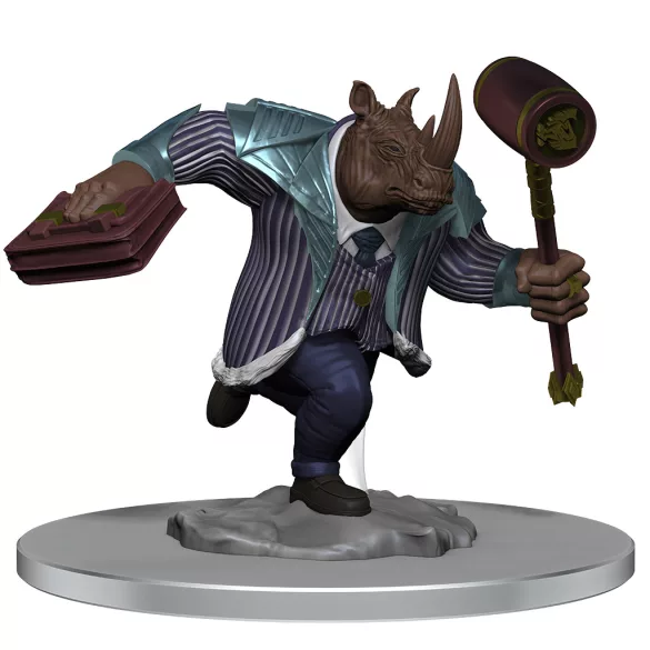Magic: the Gathering Unpainted Miniatures: Freelance Muscle and Rhox Pummeler-90564