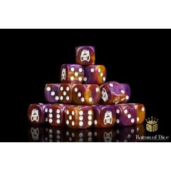 Conquest - Baron of Dice: Old Dominion Faction Dice on Purple and Gold Dice-PBW8514