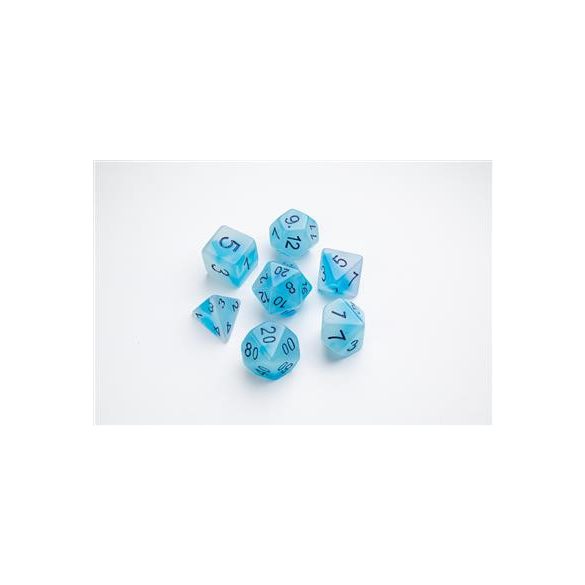 Gamegenic - Glow Series - Icy Crumbs - RPG Dice Set (7 pcs)-GGS50028ML