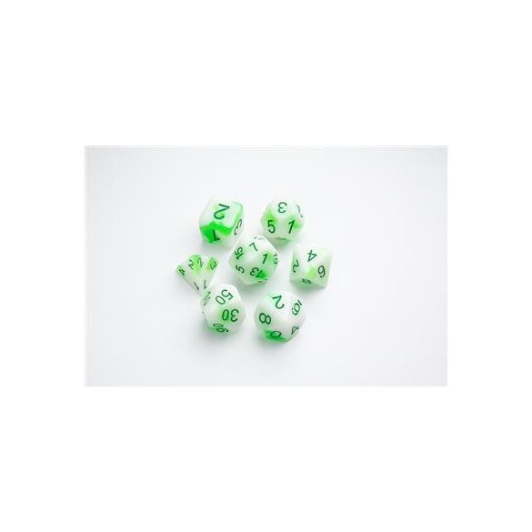 Gamegenic - Glow Series - Toxic Stones - RPG Dice Set (7 pcs)-GGS50029ML