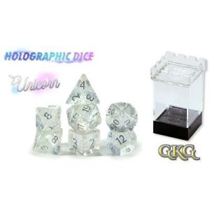 Holographic Dice - Unicorn (7 Dice Set)-GKGHL000