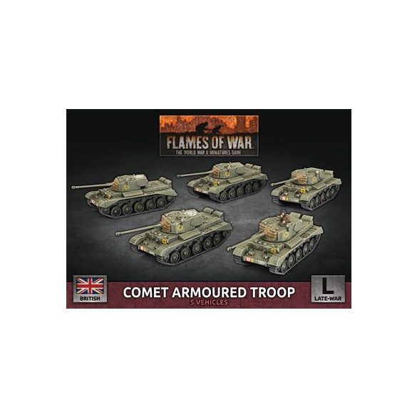 Flames Of War - Comet Armoured Troop (5x Plastic) - EN-BBX71
