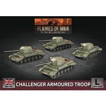 Flames Of War - Challenger Armoured Troop (4x Plastic) - EN-BBX72