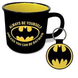 Pyramid Gift Set (Campfire Mug and Keychain) - Batman (Always Be Yourself Unless You Can Be Batman)-GP85917