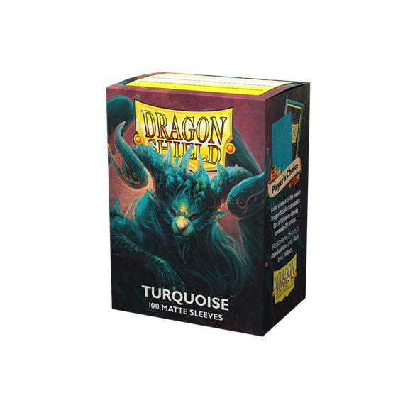 Dragon Shield Standard size Matte Sleeves Turquoise 'Atebeck' (100 Sleeves)-AT-11055