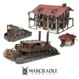 Warcradle Scenics: Black Lake Bayou - Paddle Steamer MDF terepelem