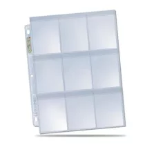 UP - Secure Platinum - 9-Pocket Pages (3 Hole) Display (100 Pages)-84732