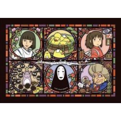 Stained glass Jigsaw Puzzle 208P No Face - Spirited Away-ENSKY-18662