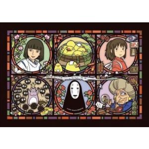 Stained glass Jigsaw Puzzle 208P No Face - Spirited Away-ENSKY-18662