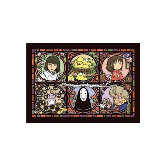 Stained glass Jigsaw Puzzle 208P No Face - Spirited Away-ENSKY-18662