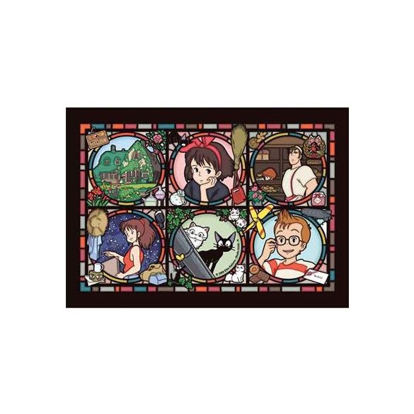 Stained glass Jigsaw Puzzle 208P Characters gallery Kiki's Delivery Service-ENSKY-19274
