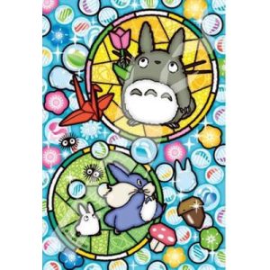 Stained glass Jigsaw Puzzle 126P Glass pearls - My Neighbor Totoro-ENSKY-19481